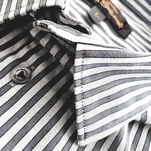 BEN SHERMAN BUTTON-DOWN SHIRT - 05 BLACK - Picture 3 of 8